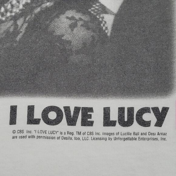 Vintage 90s I-Love-Lucy Shirt Womens Large 21x26 Comedy Sitcom - Picture 4 of 14